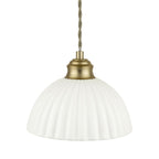 Laura Ashley Durford 3 Light Bar Pendant Matt Antique Brass and White Ceramic LA3756727-Q