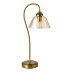 Erika Table Lamp Antique Bronze and Amber Glass ERI4263