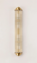 Pillar 4 Light Bathroom Wall Light In Gold And Clear Glass Rods IP44 G9