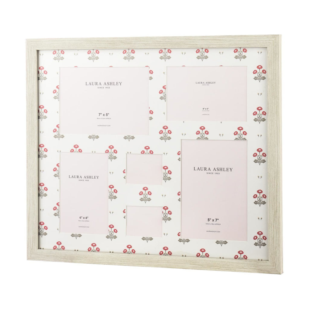 Laura Ashley Harthill Daisies Photo Frame Matt White and Multi Coloured LA3756766-Q
