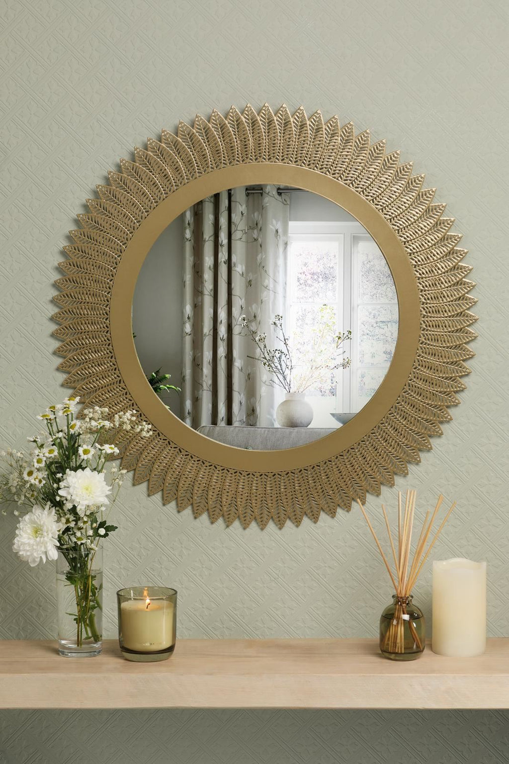 Laura Ashley Rushden Mirror Gold 60cm LA3756771-Q