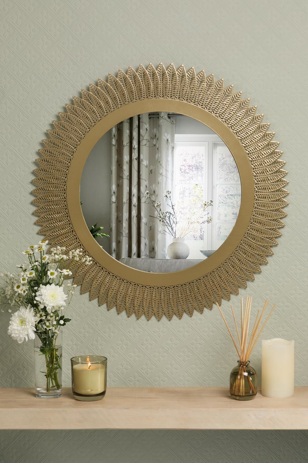 Laura Ashley Rushden Mirror Gold 60cm LA3756771-Q