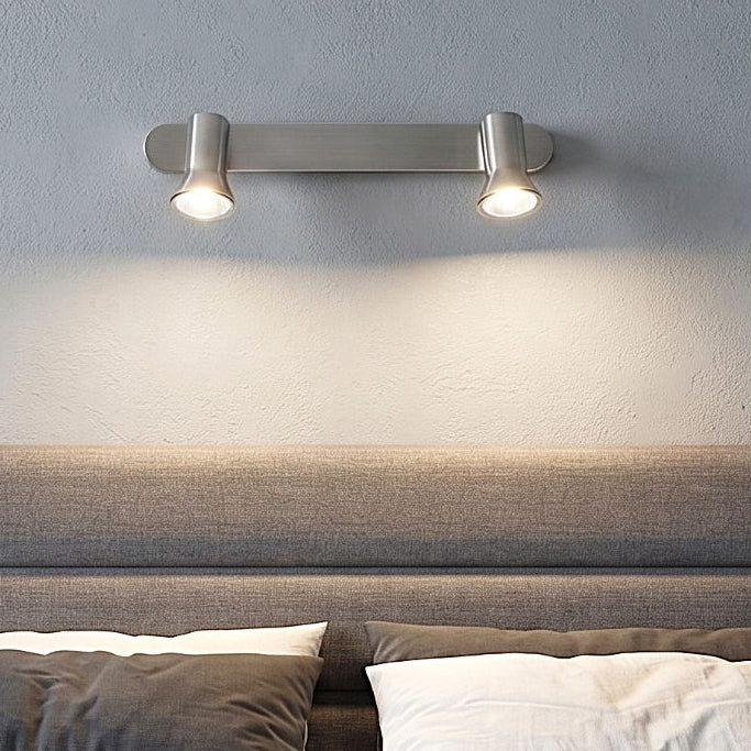 Magnum 2 Light Ceiling Bar Spotlight In Brushed Steel Finish 6091