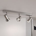 Magnum 3 Light Ceiling Bar Spotlight In Brushed Steel Finish 6092