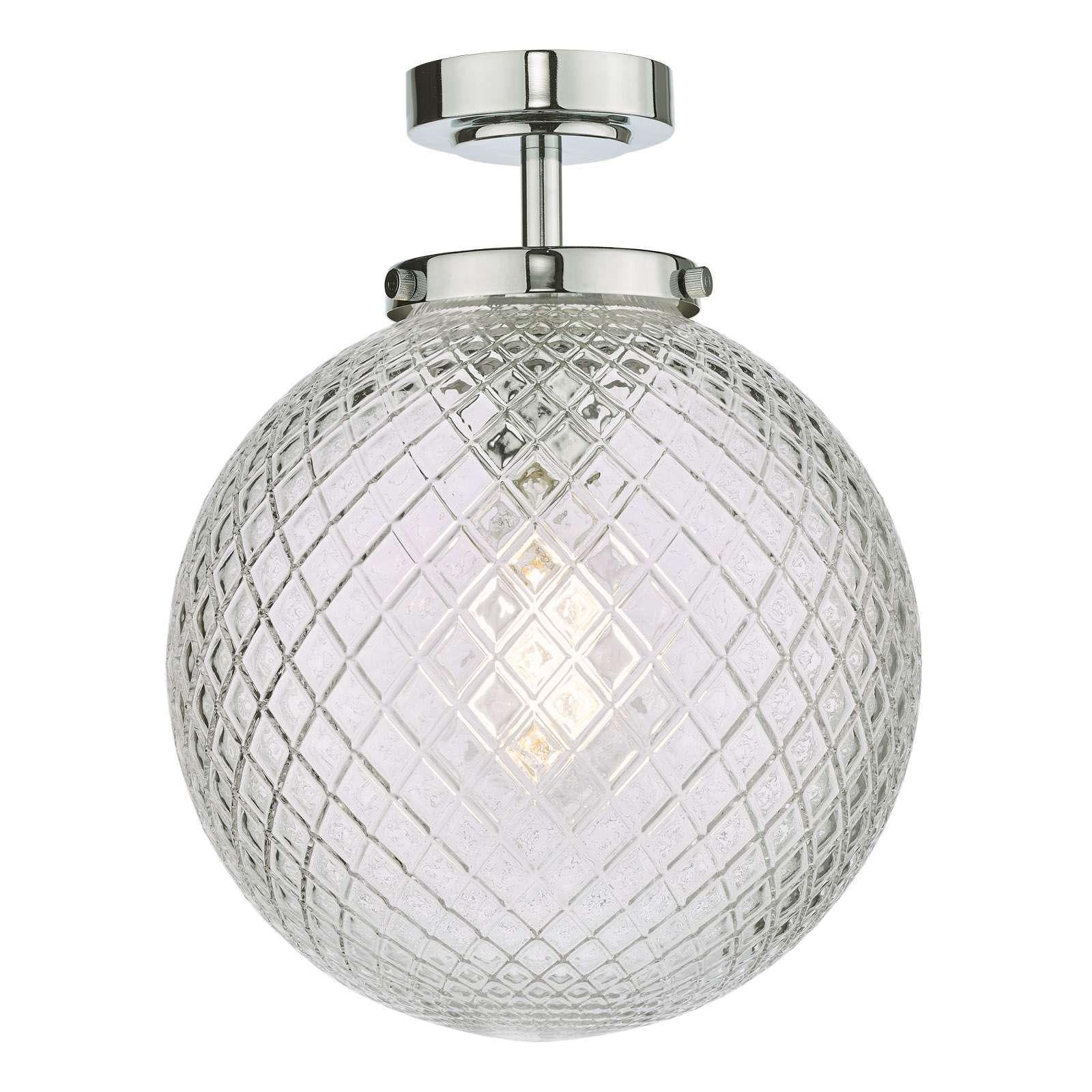 Dar Wayne Semi Flush Ceiling Light In Polished Chrome Finish WAY0150