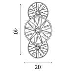 Wagon Wheel 6 Light Wall Or Flush Ceiling Light In Bronze Finish With Amber Glass 88210-6BZ