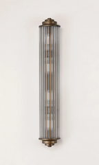 Pillar 4 Light Bathroom Wall Light In Bronze And Clear Glass Rods IP44 G9