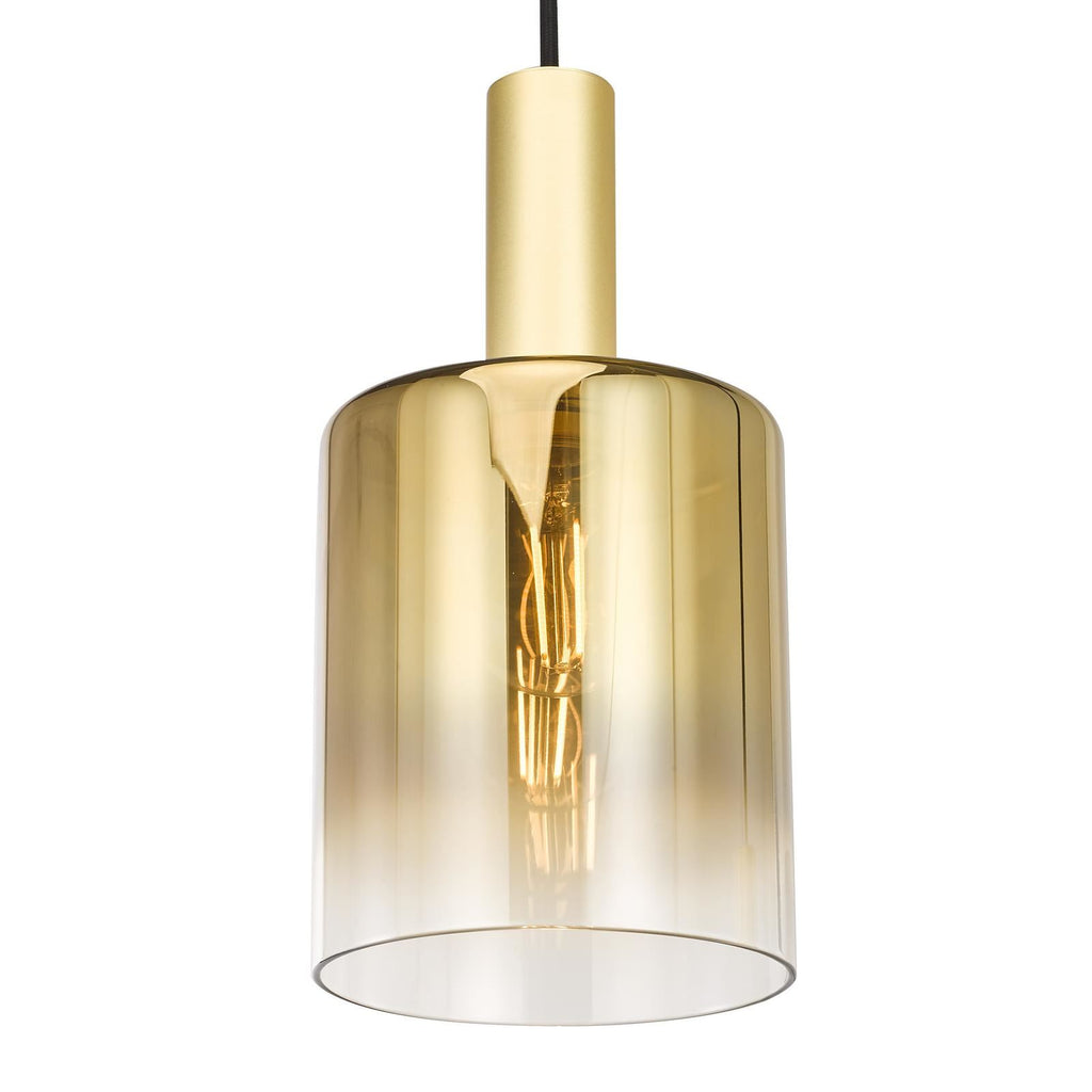 Savannah 3 Light Cluster Pendant Satin Gold and Gold Ombre Glass SAV8835