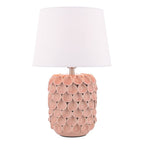 Laura Ashley Marwick Table Lamp Pink Ceramic and Brushed Silver With Shade LA3756678-Q