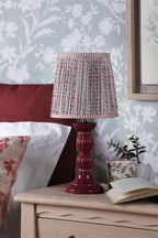 Laura Ashley Kelbrook Table Lamp Red Ceramic and Matt Antique Brass With Shade LA3756671-Q