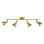 Nathaniel 4 Light Bar Spotlight In Aged Brass Finish NAT8442