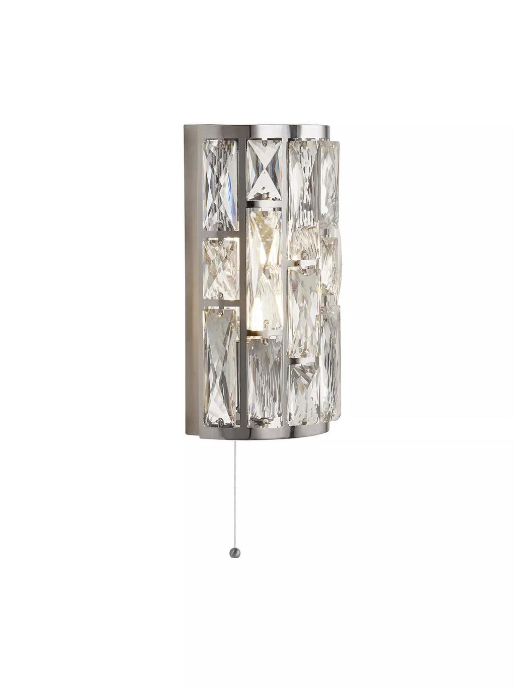 Bijou 2 Light Wall Light In Chrome Finish With Crystal Glass 6582-2CC