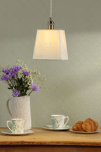 Laura Ashley Porcelain Pendant Cream and Antique Brass LA3756731-Q