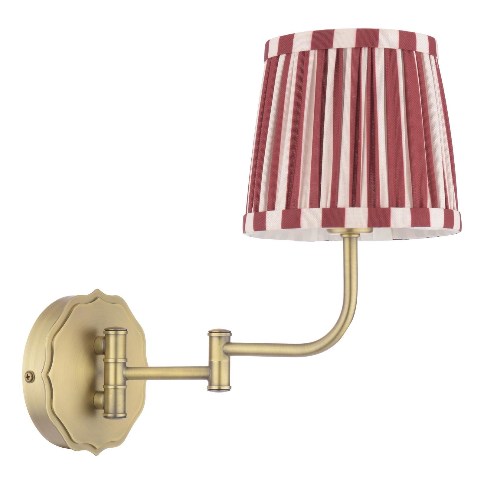 Laura Ashley Denwick Wall Light Matt Antique Brass With Red Shade LA3756674-Q