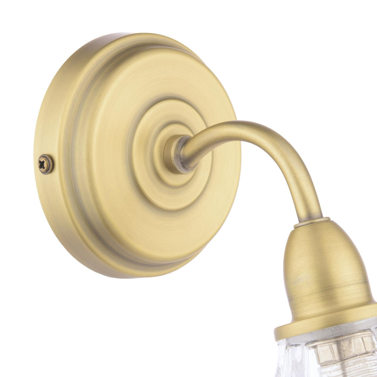 Laura Ashley Kerswell Wall Light Matt Antique Brass and Glass LA3756659-Q