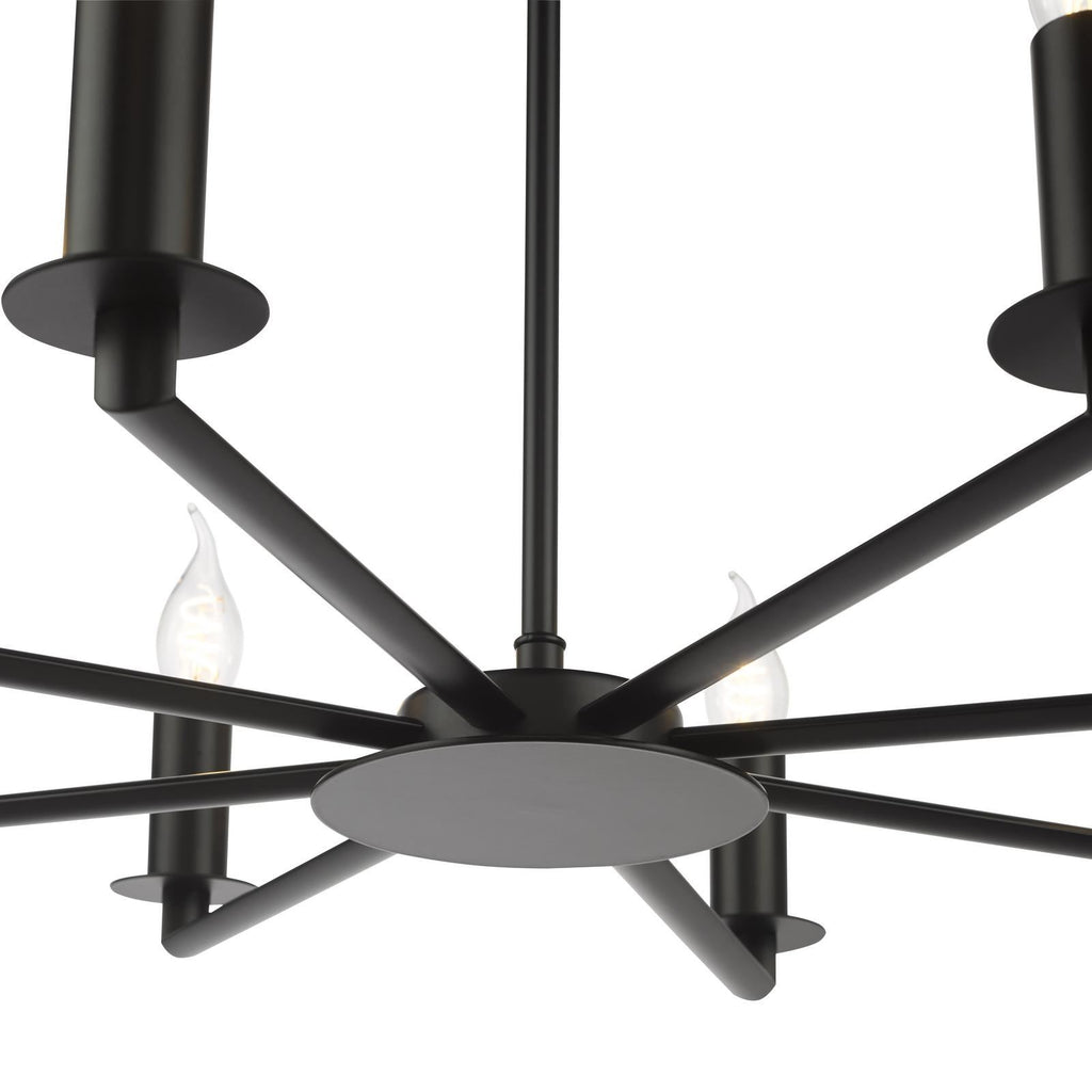 Tyler 8 Light Armed Pendant Matt Black Fitting Only TYL0822