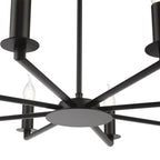 Tyler 8 Light Armed Pendant Matt Black Fitting Only TYL0822