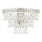 Laura Ashley Enid Wall Light Faceted Glass and Polished Nickel LA3727749-Q