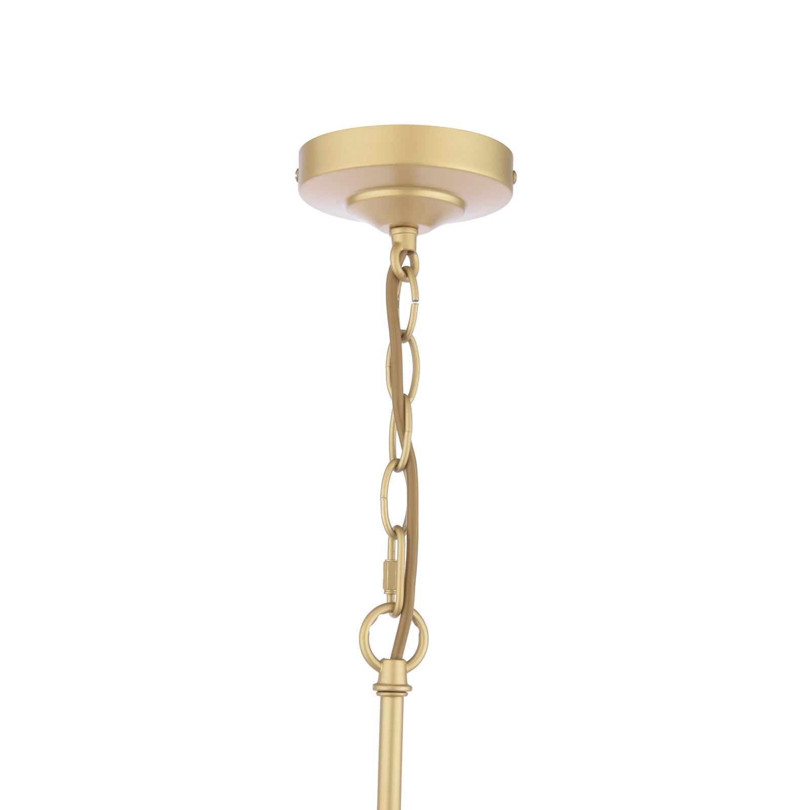 Laura Ashley Alexa 5 Light Pendant Glass and Matt Antique Brass LA3756655-Q