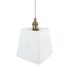 Laura Ashley Porcelain Pendant Cream and Antique Brass LA3756731-Q