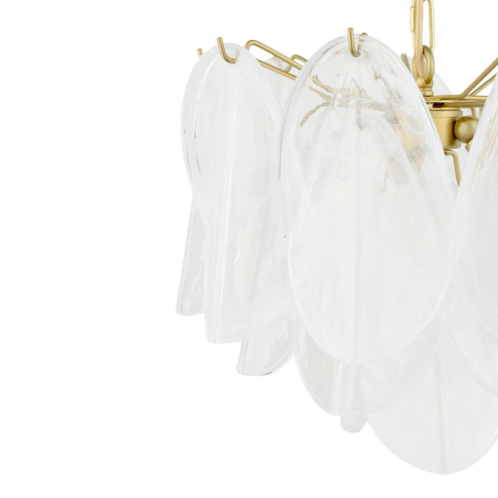 Laura Ashley Stannington 4 Light Pendant Matt Antique Brass and White Glass LA3756708-Q
