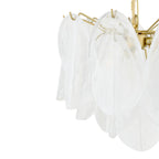 Laura Ashley Stannington 4 Light Pendant Matt Antique Brass and White Glass LA3756708-Q