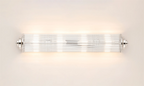 Pillar 4 Light Bathroom Wall Light In Polished Nickel And Clear Glass Rods IP44 G9
