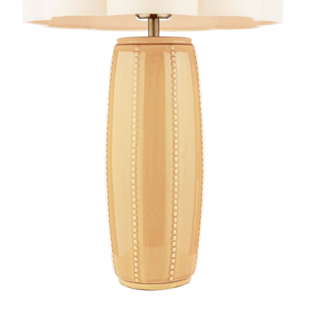 Laura Ashley Littleton Table Lamp Yellow Ceramic and Antique Brass With Shade LA3756705-Q