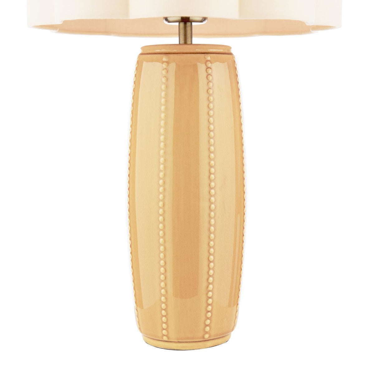 Laura Ashley Littleton Table Lamp Yellow Ceramic and Antique Brass With Shade LA3756705-Q