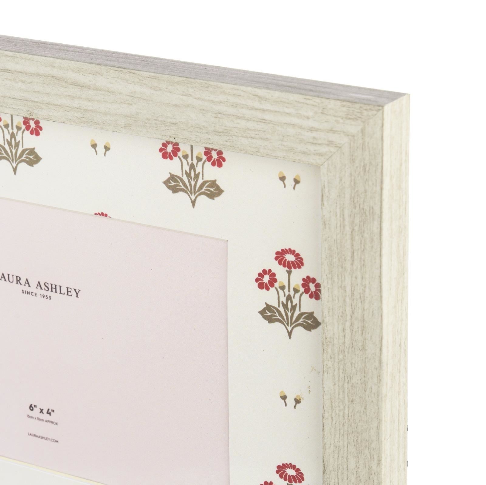 Laura Ashley Harthill Daisies Photo Frame Matt White and Multi Coloured LA3756766-Q