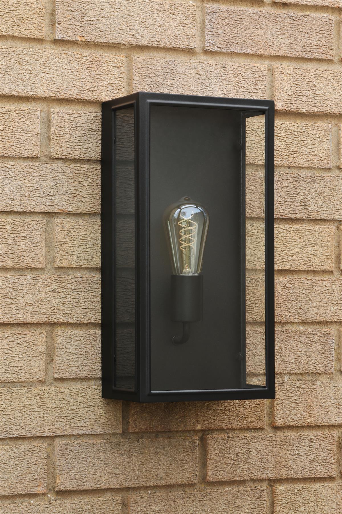Dar Wisebuys Mazin Outdoor Wall Light In Black IP44 MAZ5222