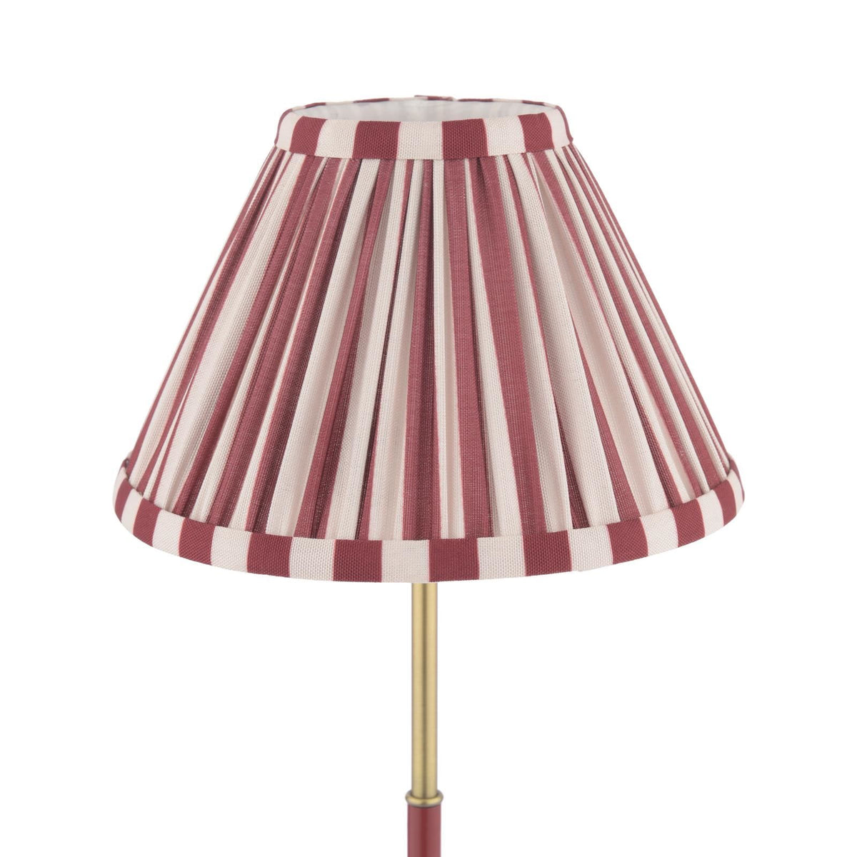 Laura Ashley Denwick Table Lamp Matt Antique Brass and Satin Red With Shade LA3756675-Q
