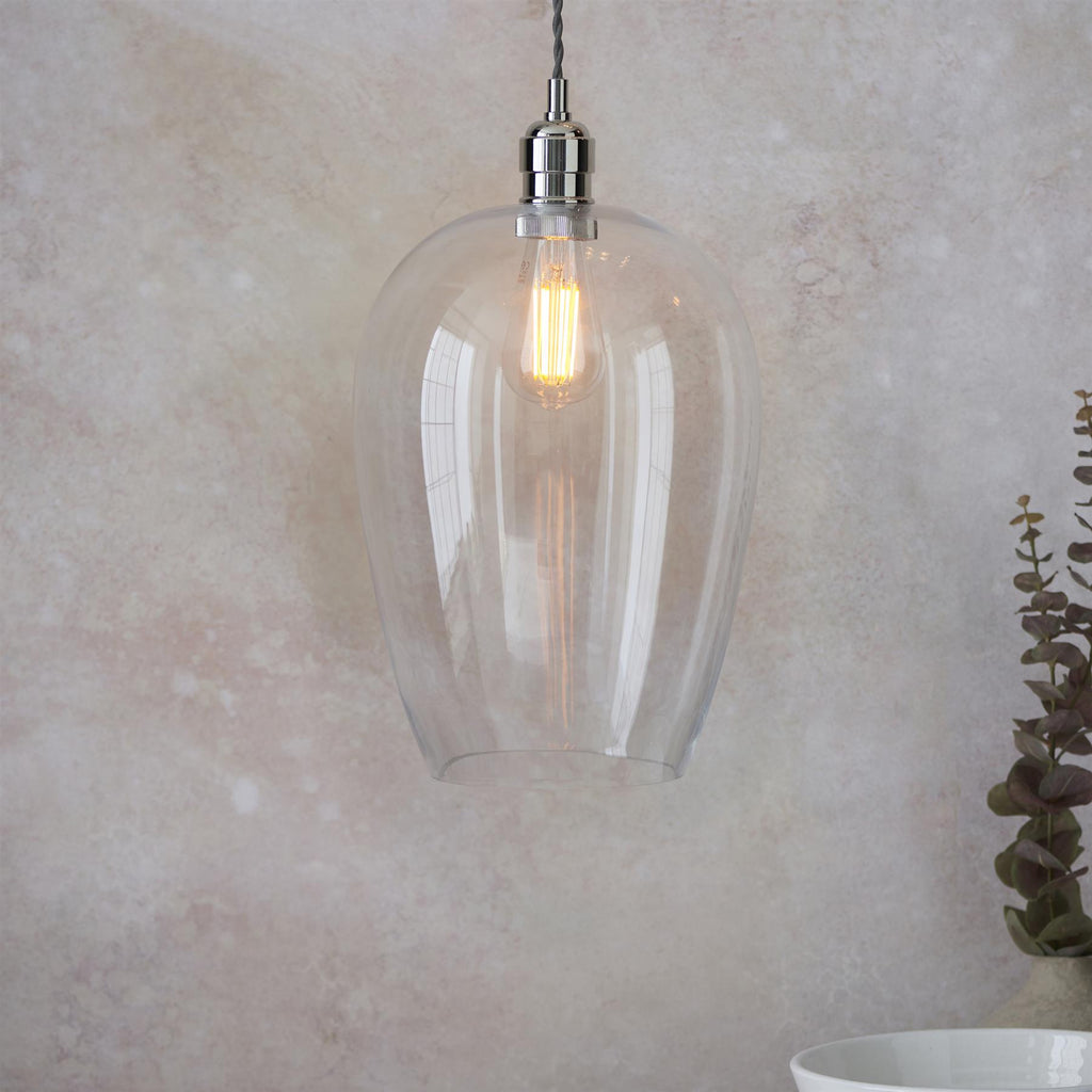 Camden Large Ceiling Pendnat Ligth In Bright Nickel Finish 102678