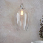 Camden Large Ceiling Pendnat Ligth In Bright Nickel Finish 102678