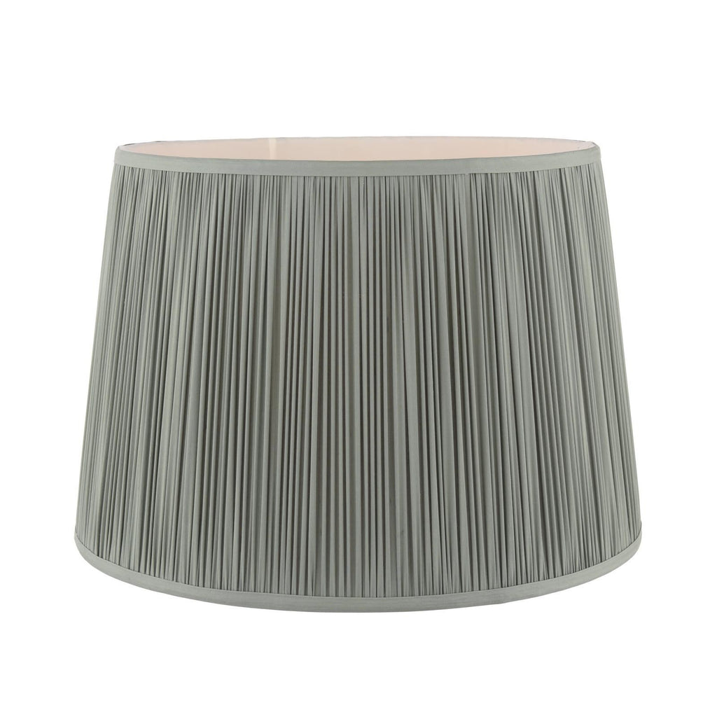 Laura Ashley Hemsley Green 100% Silk Tapered Drum Shade 40cm/16 inch LA3756667-Q