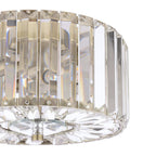 Laura Ashley Fernhurst Small 3 Light Flush Crystal and Antique Brass LA3756657-Q