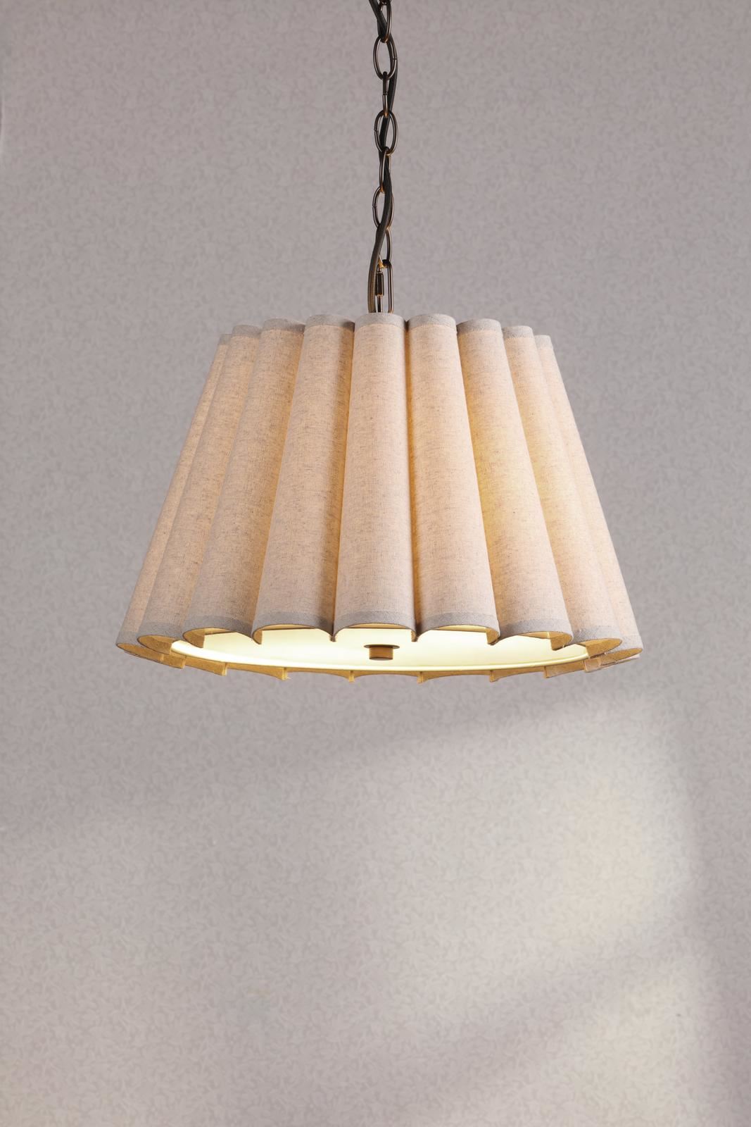 Laura Ashley Holwell 2 Light Pendant Antique Bronze With Shade LA3756643-Q