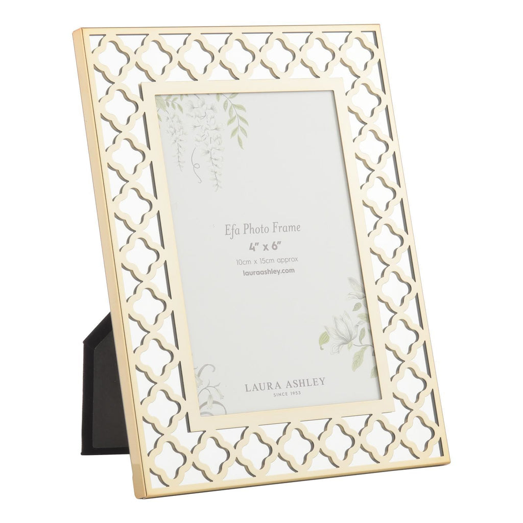 Laura Ashley Efa Photo Frame Polished Gold and Mirror 4" x 6" LA3756696-Q
