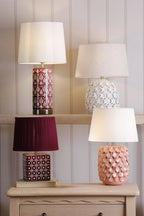 Laura Ashley Claudina Table Lamp Purple Ceramic and Antique Brass With Shade LA3756670-Q