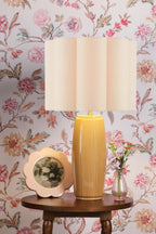 Laura Ashley Littleton Table Lamp Yellow Ceramic and Antique Brass With Shade LA3756705-Q