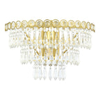 Laura Ashley Enid Wall Light Faceted Crystal Glass and Matt Antique Brass LA3756714-Q