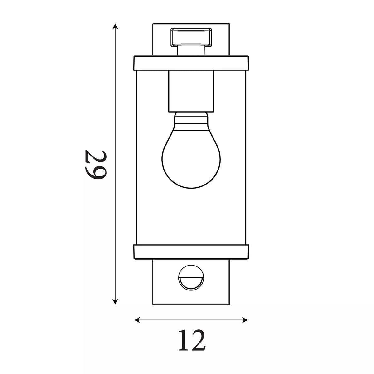 Bakerloo Outdoor Wall Light In Black Finish With Polycarbonate Shade 8631BK