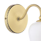 Laura Ashley Lidsell Wall Light Matt Antique Brass and Opal Glass LA3756647-Q