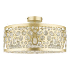 Laura Ashley Tilbrook 4 Light Flush Matt Champagne and Crystal LA3756653-Q