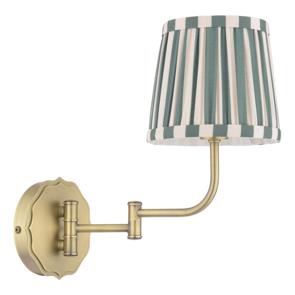 Laura Ashley Denwick Wall Light Matt Antique Brass With Shade LA3756676-Q