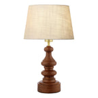 Laura Ashley Millbrook Table Lamp Dark Wood and Industrial Brass Base Only LA3756660-Q