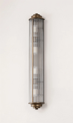Pillar 4 Light Bathroom Wall Light In Bronze And Clear Glass Rods IP44 G9