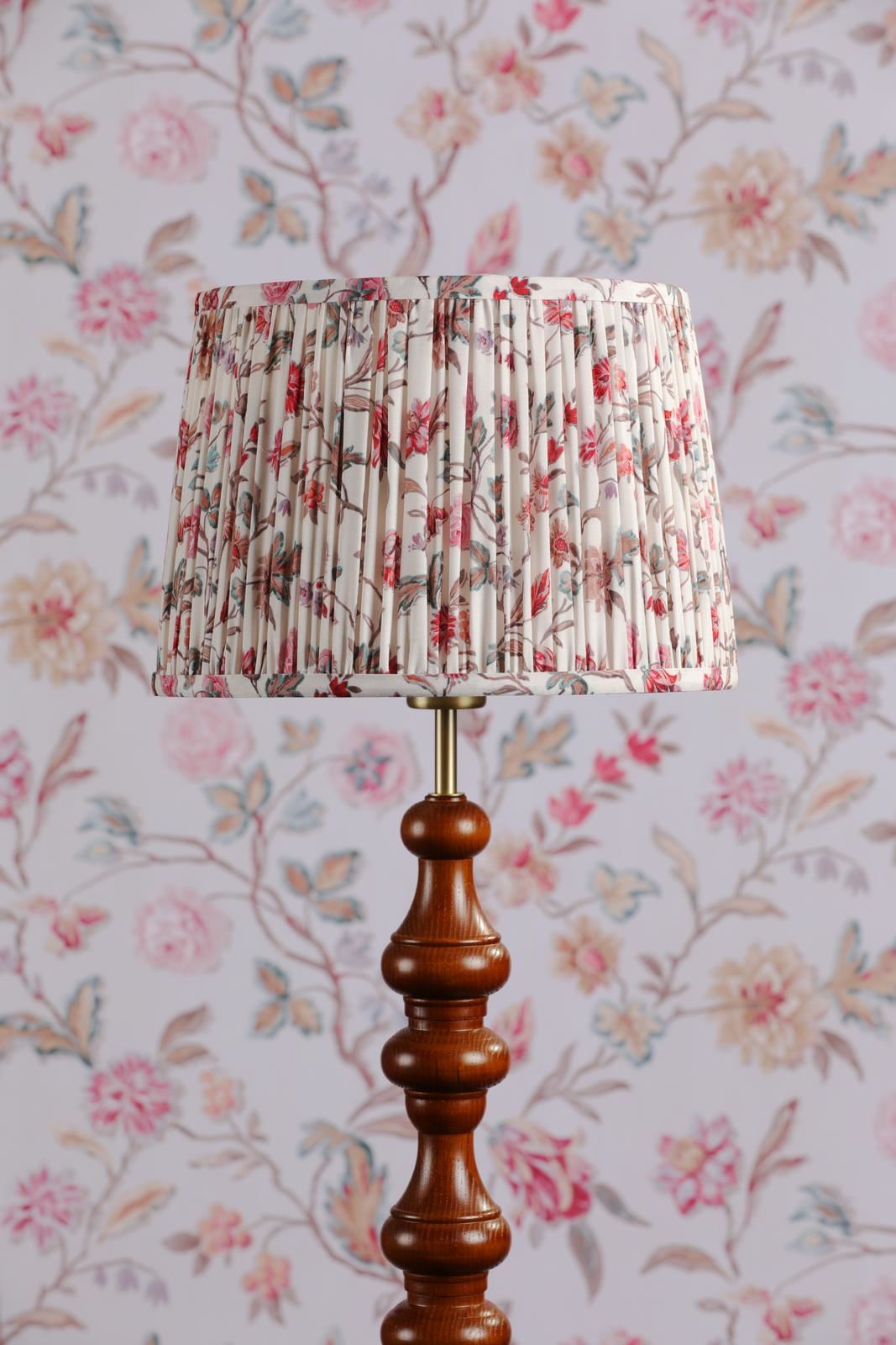 Laura Ashley Lingmell Trail Cream Cotton Tapered Drum Shade 30cm/12 inch LA3756740-Q