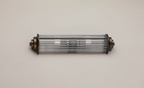 Pillar 2 Light Bathroom Wall Light In Bronze And Clear Glass Rods IP44 G9