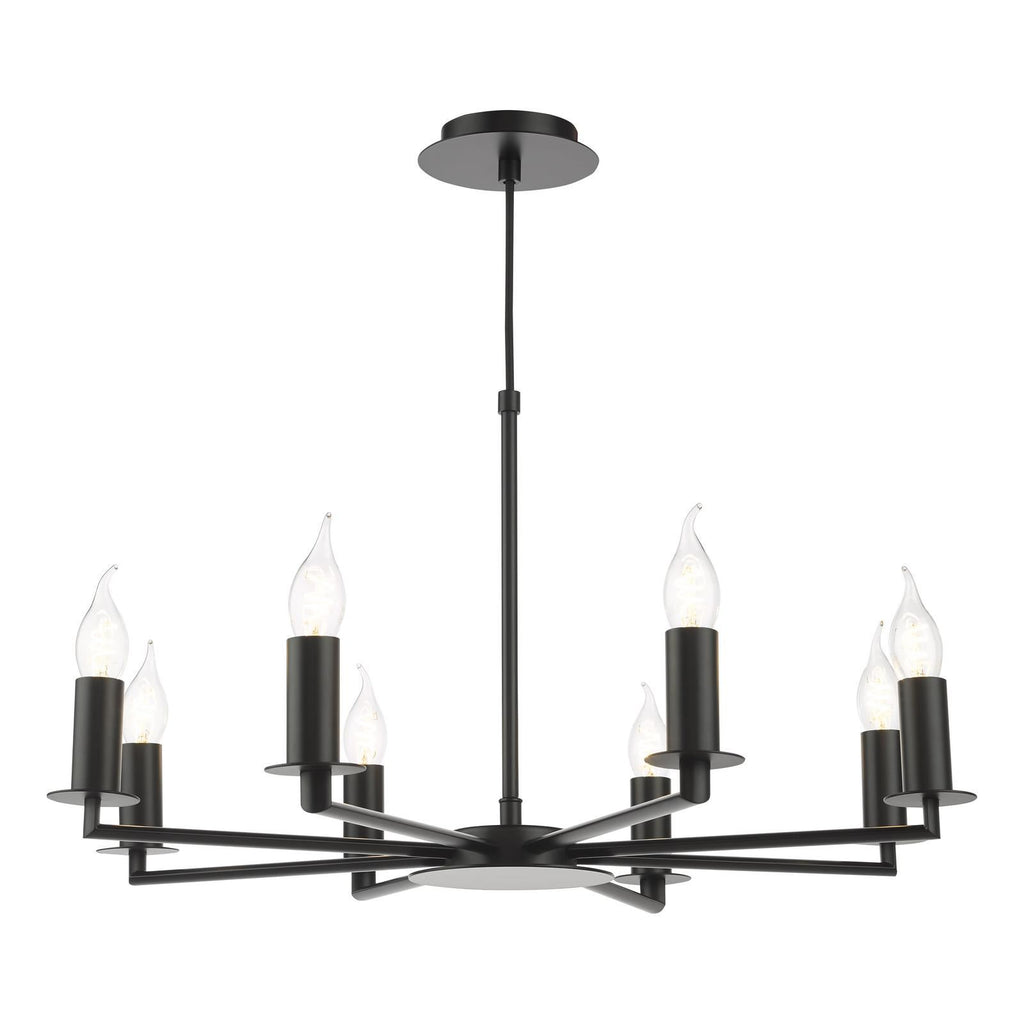 Tyler 8 Light Armed Pendant Matt Black Fitting Only TYL0822